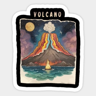 Volcano Sticker